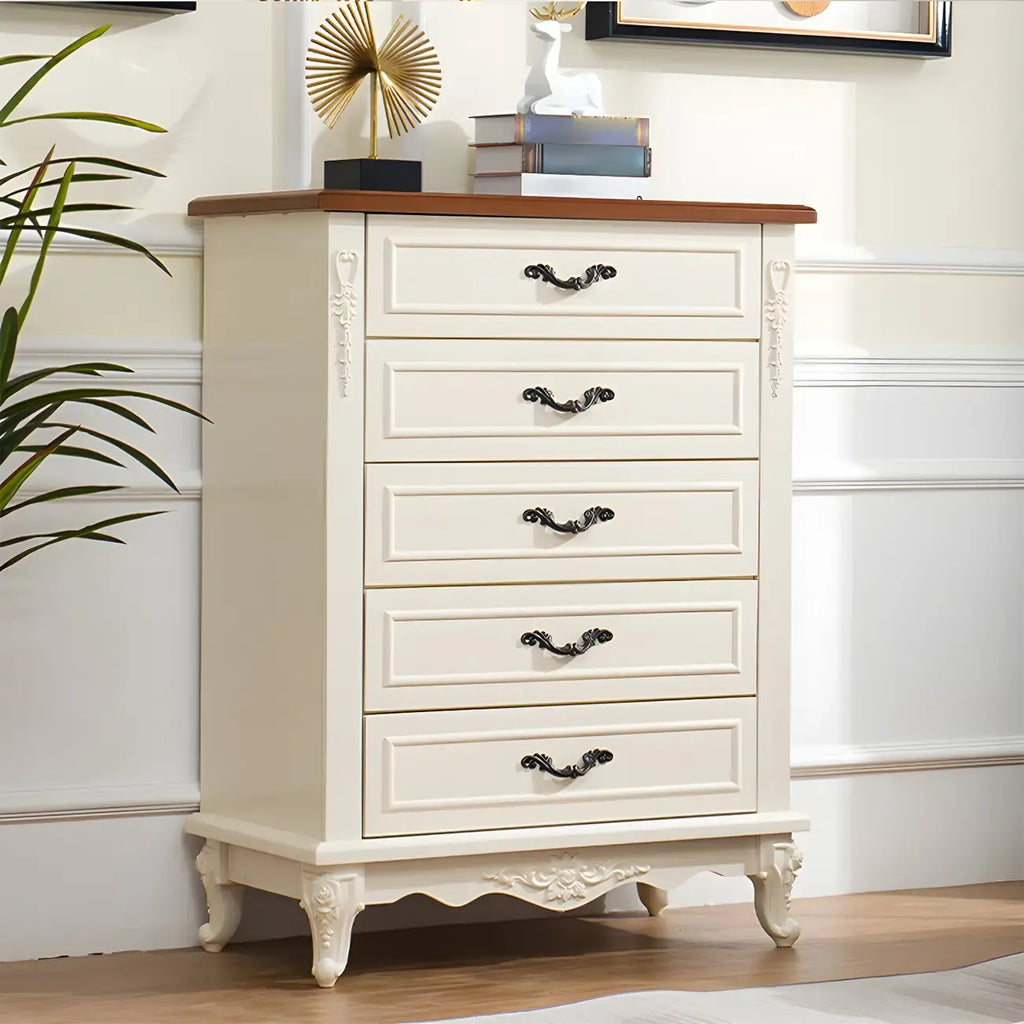 Commode double vintage en bois beige avec étagères