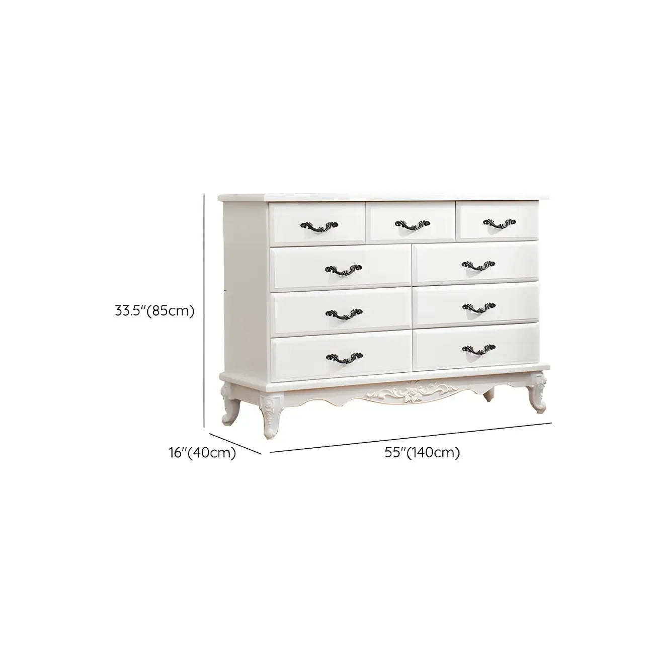 Commode double vintage en bois beige avec étagères