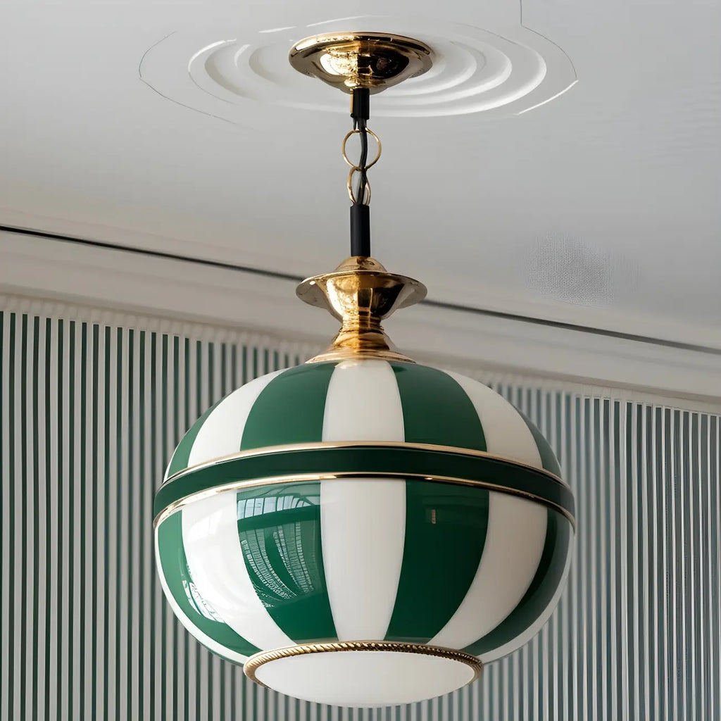 Suspension de cuisine moderne en verre vert globe