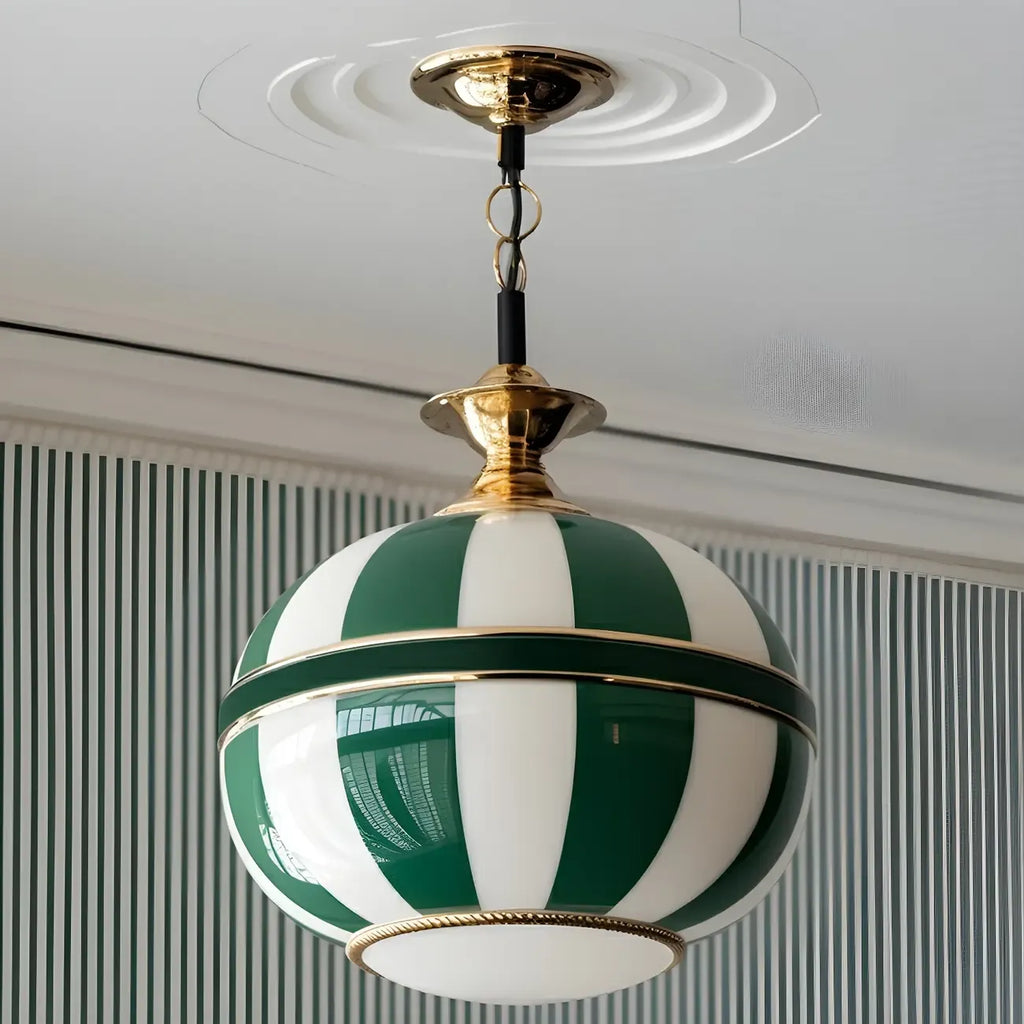 Suspension de cuisine moderne en verre vert globe