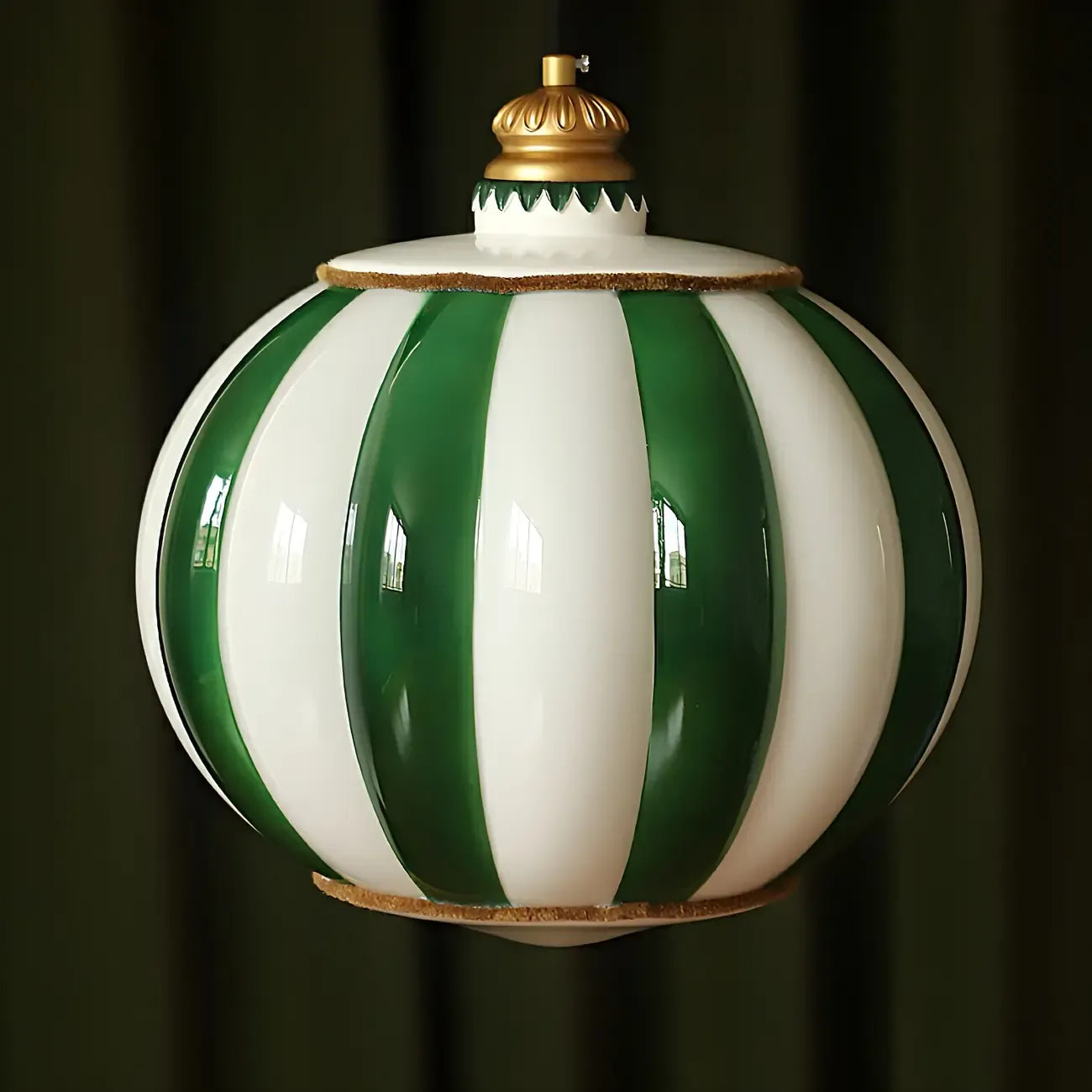 Suspension de cuisine moderne en verre vert globe
