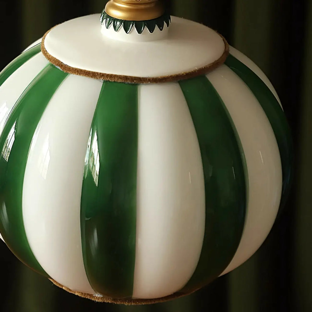 Suspension de cuisine moderne en verre vert globe