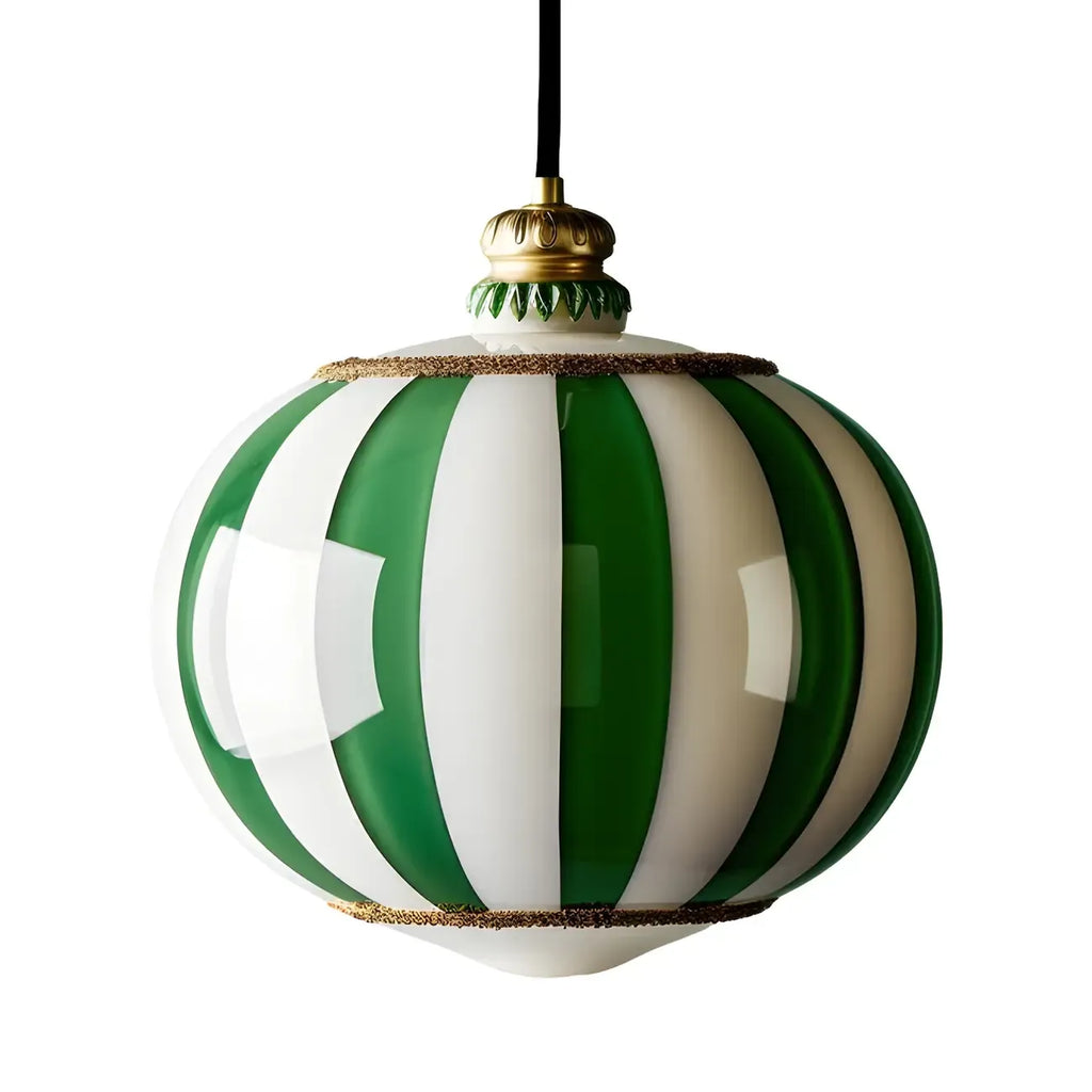 Suspension de cuisine moderne en verre vert globe