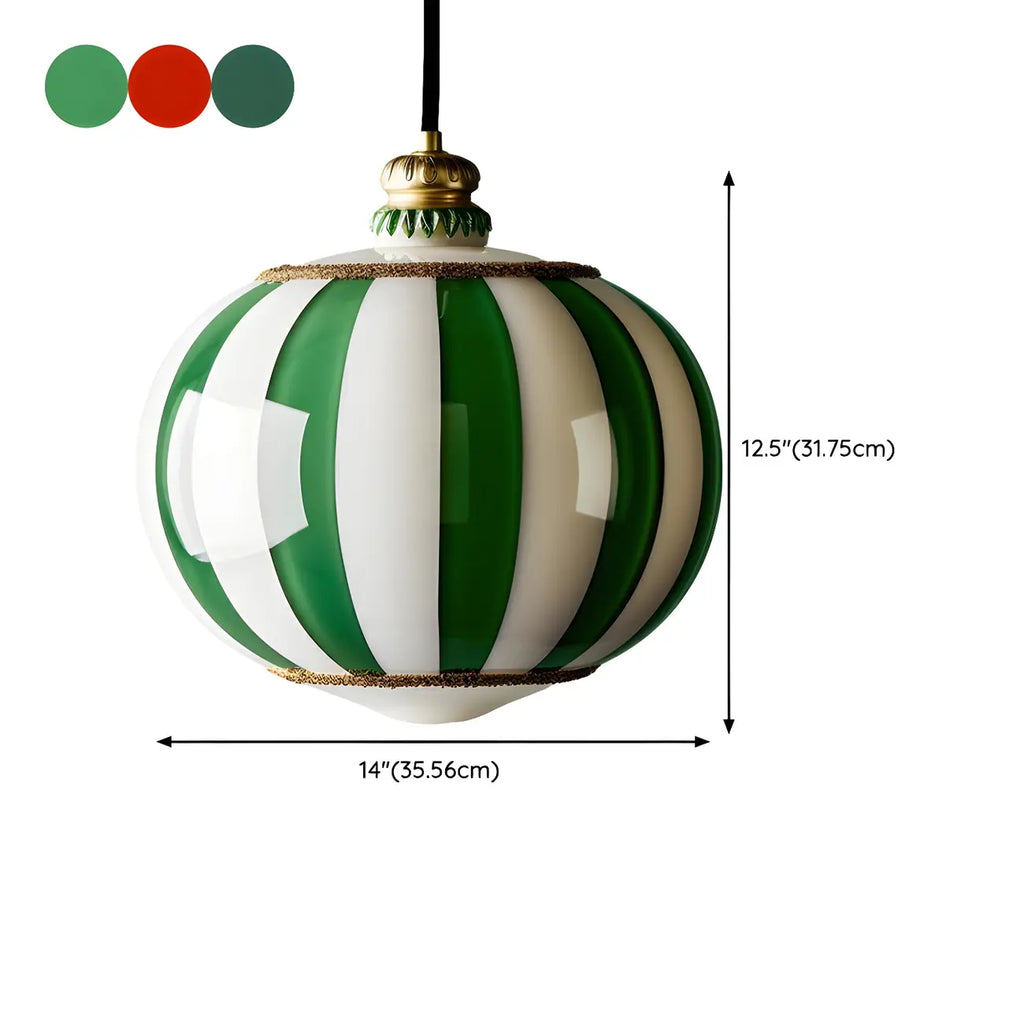 Suspension de cuisine moderne en verre vert globe