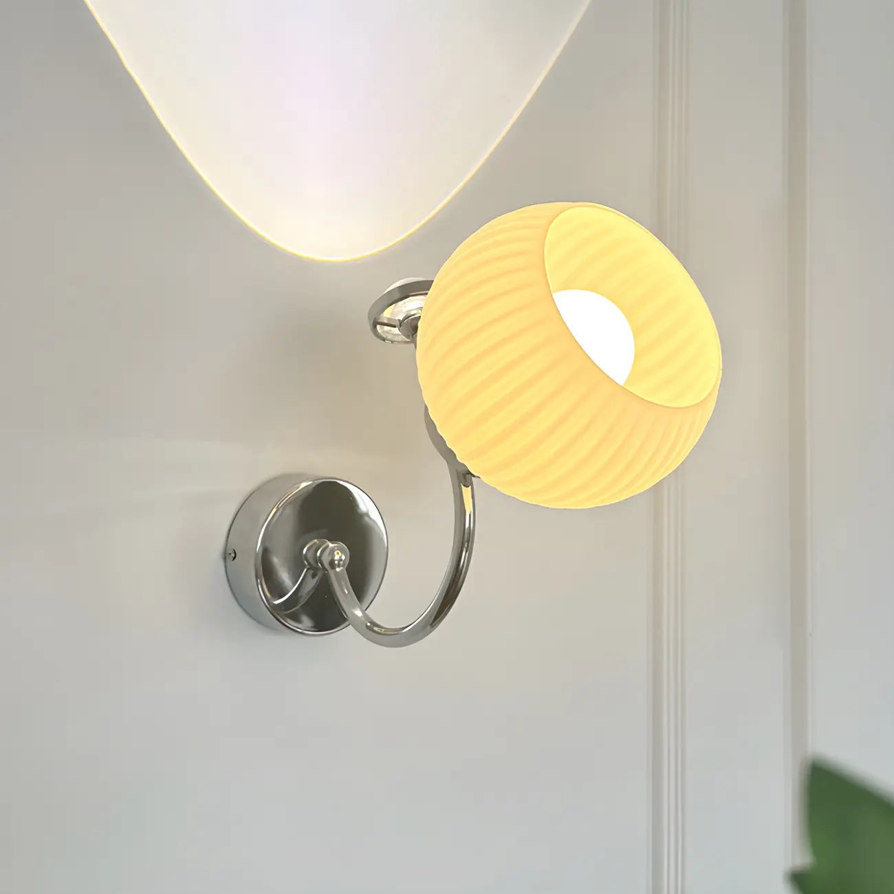 Applique murale LED en verre à 2 globes lumineux pour la décoration de chambre