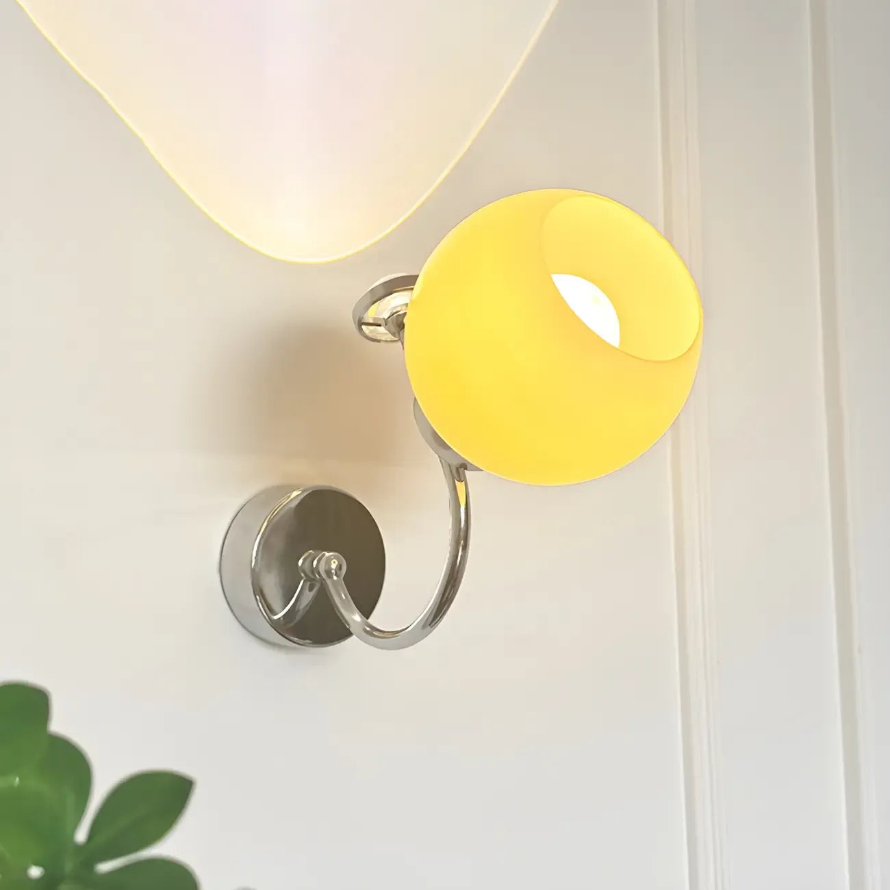 Applique murale LED en verre à 2 globes lumineux pour la décoration de chambre