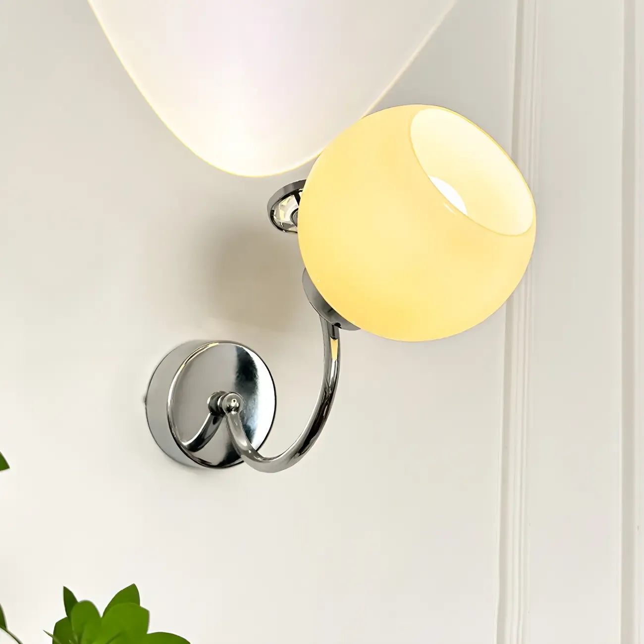 Applique murale LED en verre à 2 globes lumineux pour la décoration de chambre