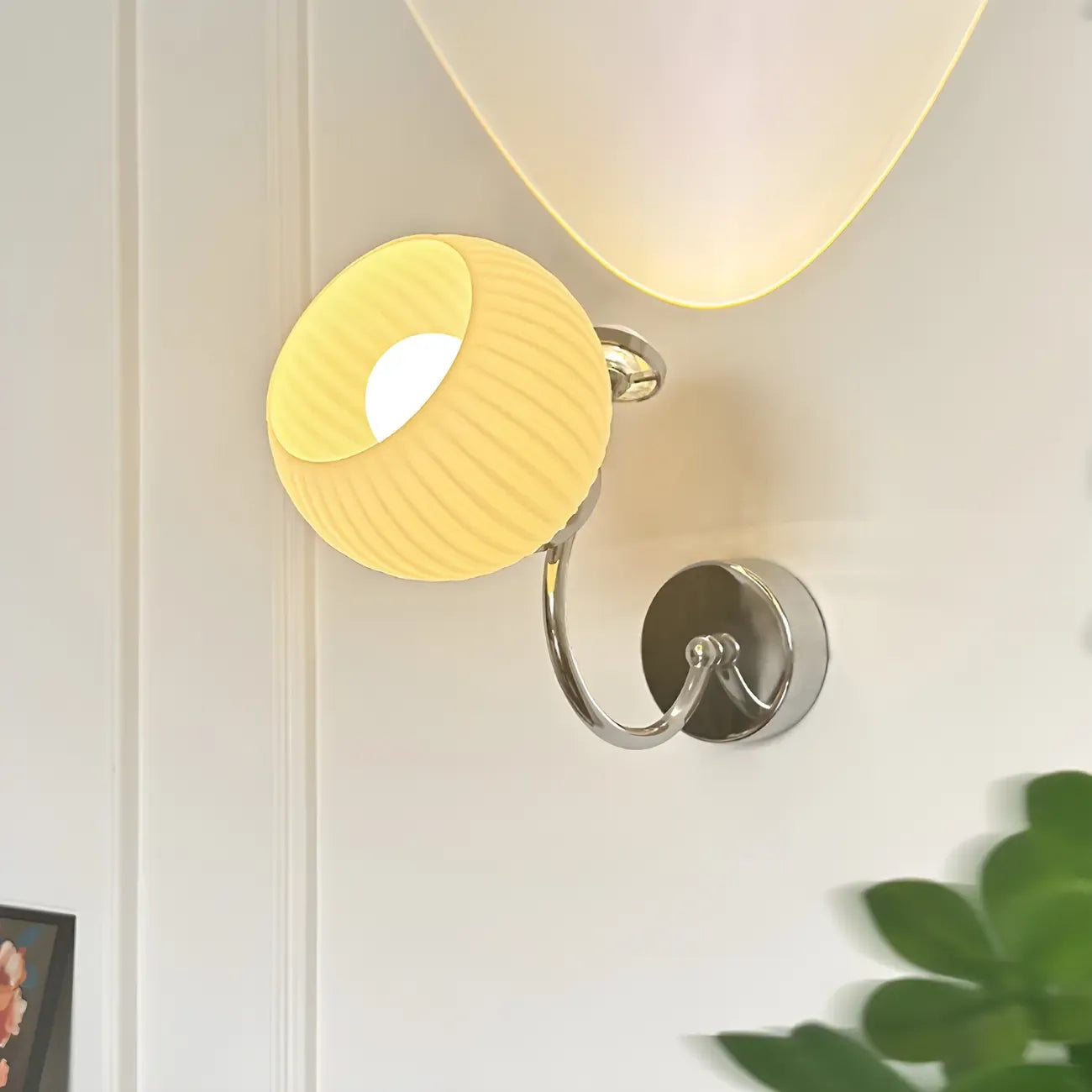 Applique murale LED en verre à 2 globes lumineux pour la décoration de chambre