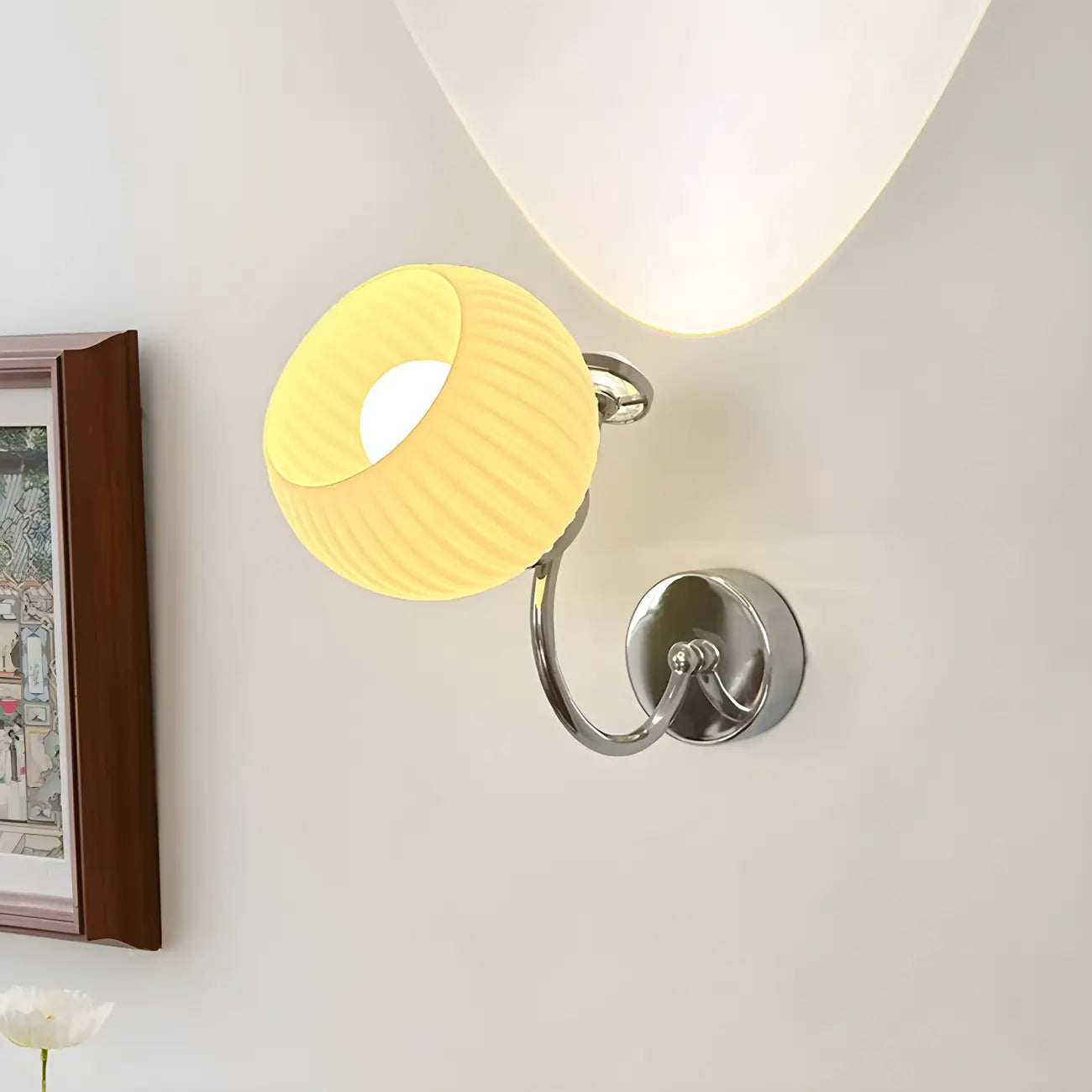 Applique murale LED en verre à 2 globes lumineux pour la décoration de chambre