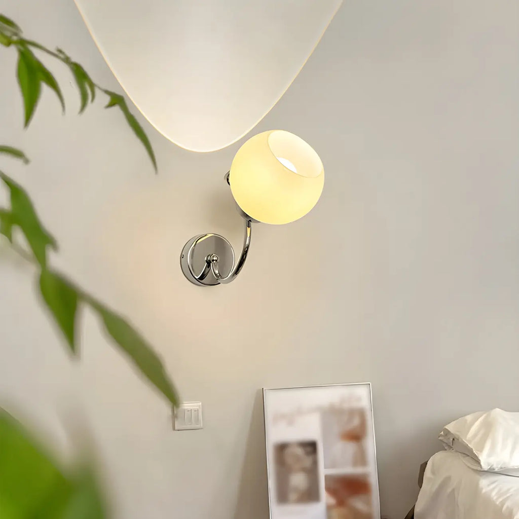 Applique murale LED en verre à 2 globes lumineux pour la décoration de chambre