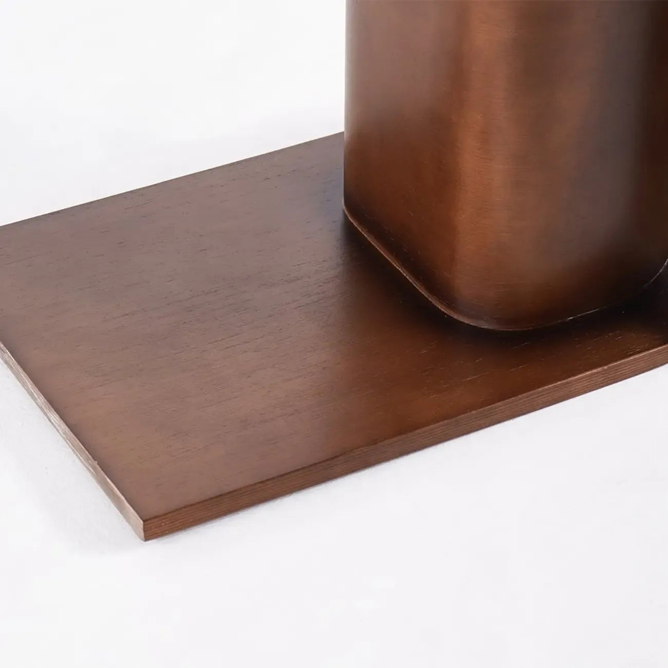 Table d'appoint convertible en forme de C en bois de noyer avec rangement